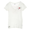 CHROME HEARTS クロムハーツ（原本無） FOTI S/S TEE フォティ ハート ロゴ プリント Vネック 半袖 Tシャツ カットソー ホワイト系 S【中古】