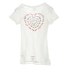 CHROME HEARTS クロムハーツ（原本無） FOTI S/S TEE フォティ ハート ロゴ プリント Vネック 半袖 Tシャツ カットソー ホワイト系 S【中古】