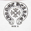 CHROME HEARTS クロムハーツ（原本無） FOTI S/S TEE フォティ ハート ロゴ プリント Vネック 半袖 Tシャツ カットソー ホワイト系 S【中古】