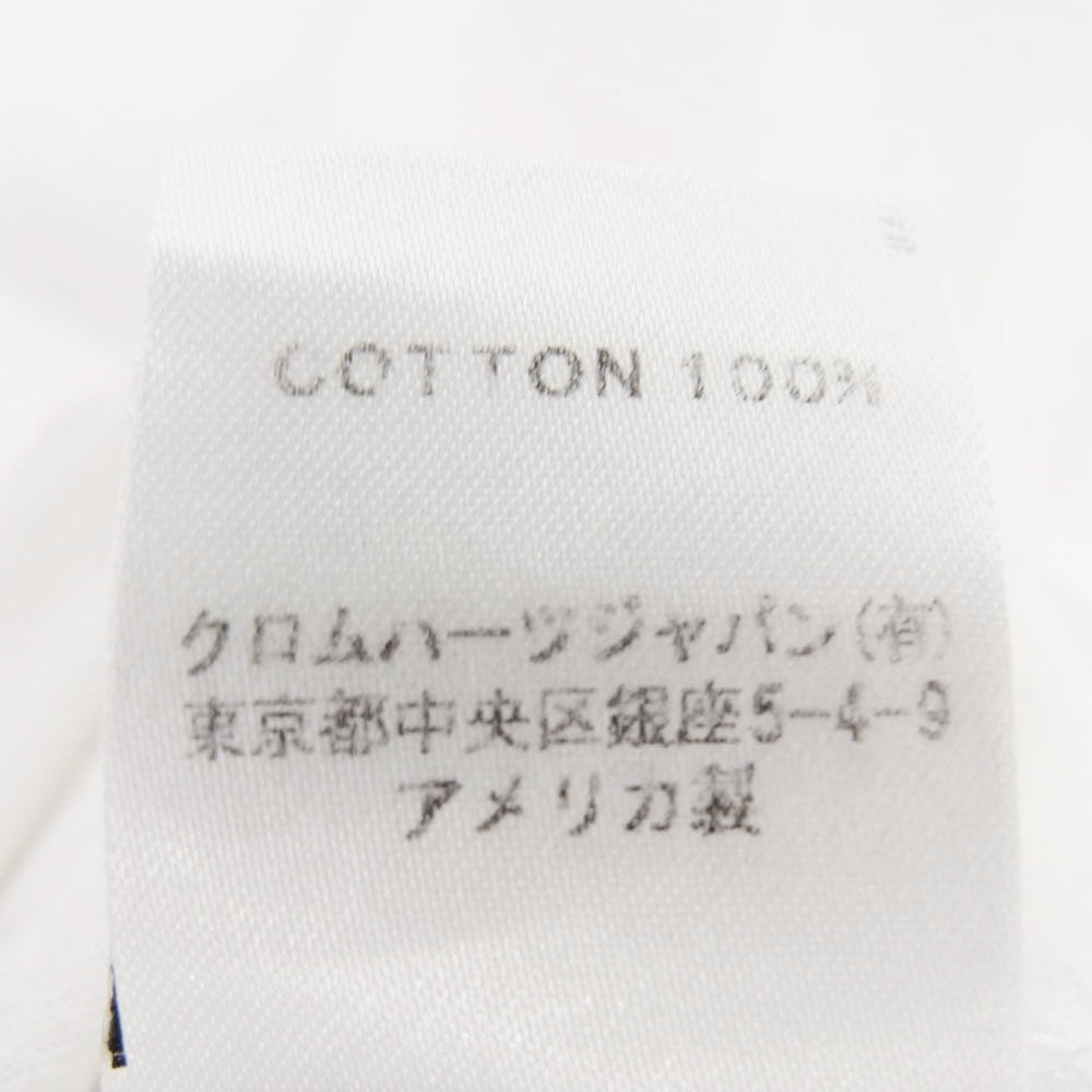 CHROME HEARTS クロムハーツ（原本無） FOTI S/S TEE フォティ ハート ロゴ プリント Vネック 半袖 Tシャツ カットソー ホワイト系 S【中古】