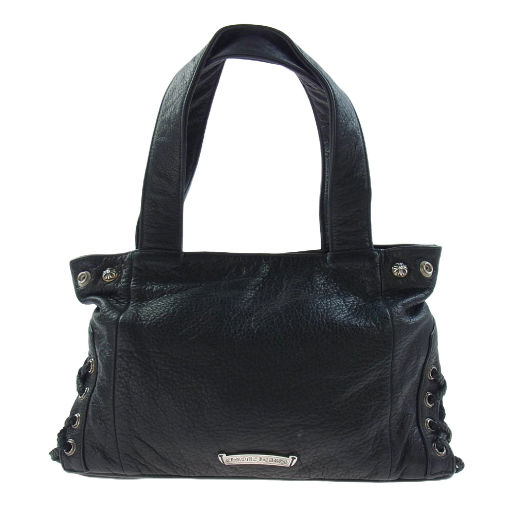 CHROME HEARTS クロムハーツ（原本無） JJ DEAN SMALL JJディーン スモール レザー ライダース ハンド バッグ ブラック系【中古】