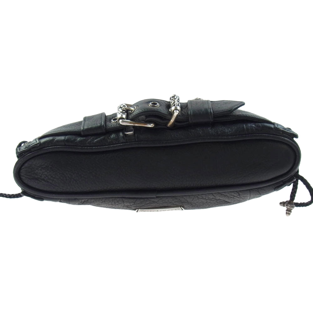 CHROME HEARTS クロムハーツ（原本無） JJ DEAN SMALL JJディーン スモール レザー ライダース ハンド バッグ ブラック系【中古】