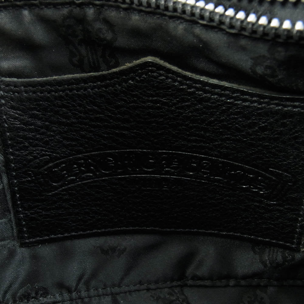 CHROME HEARTS クロムハーツ（原本無） JJ DEAN SMALL JJディーン スモール レザー ライダース ハンド バッグ ブラック系【中古】