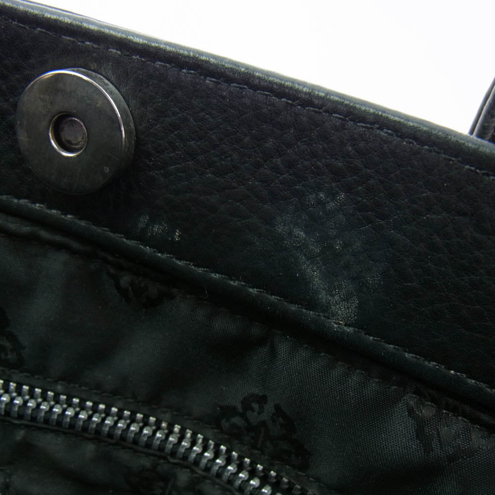 CHROME HEARTS クロムハーツ（原本無） JJ DEAN SMALL JJディーン スモール レザー ライダース ハンド バッグ ブラック系【中古】