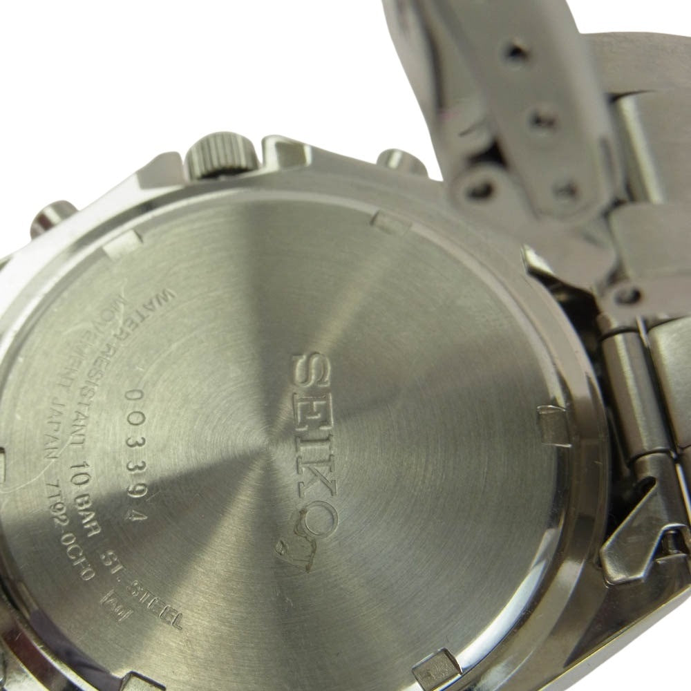 SEIKO セイコー 7T92-0CF0 クロノグラフ アナログ 腕時計 ウォッチ ブラック系【中古】