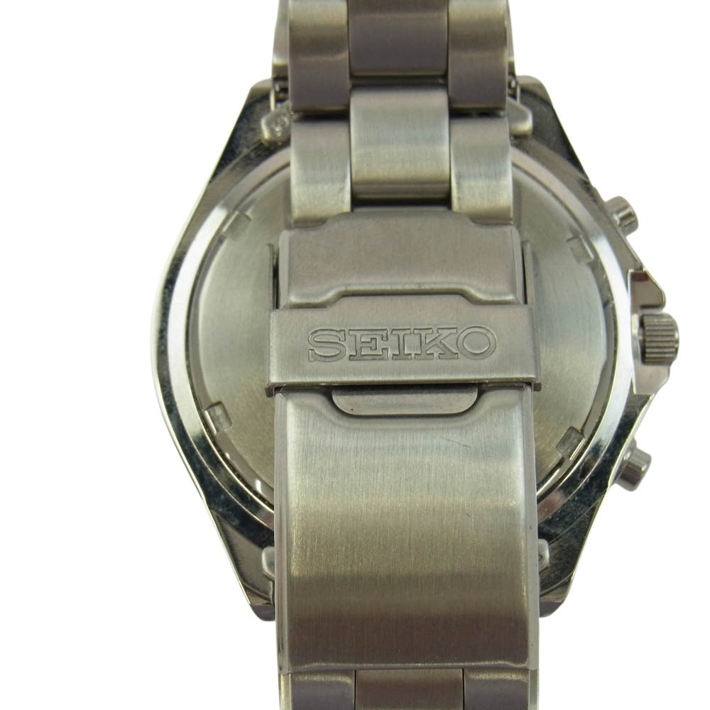 SEIKO セイコー 7T92-0CF0 クロノグラフ アナログ 腕時計 ウォッチ ブラック系【中古】