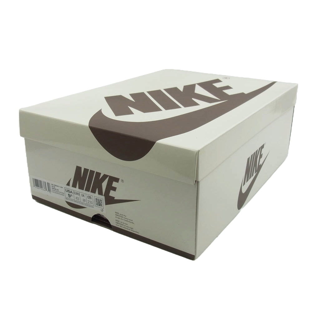 NIKE ナイキ DM7866-202 × Travis Scott Air Jordan 1 Low OG SP Velvet Brown and Dark Mocha  フェイクバスターズ 鑑定済 トラヴィススコット エアジョーダン1 ロー OG SP ベルベットブラウン アンド ダークモカ ローカットスニーカー ブラウン系 27.5【極上美品】【中古】