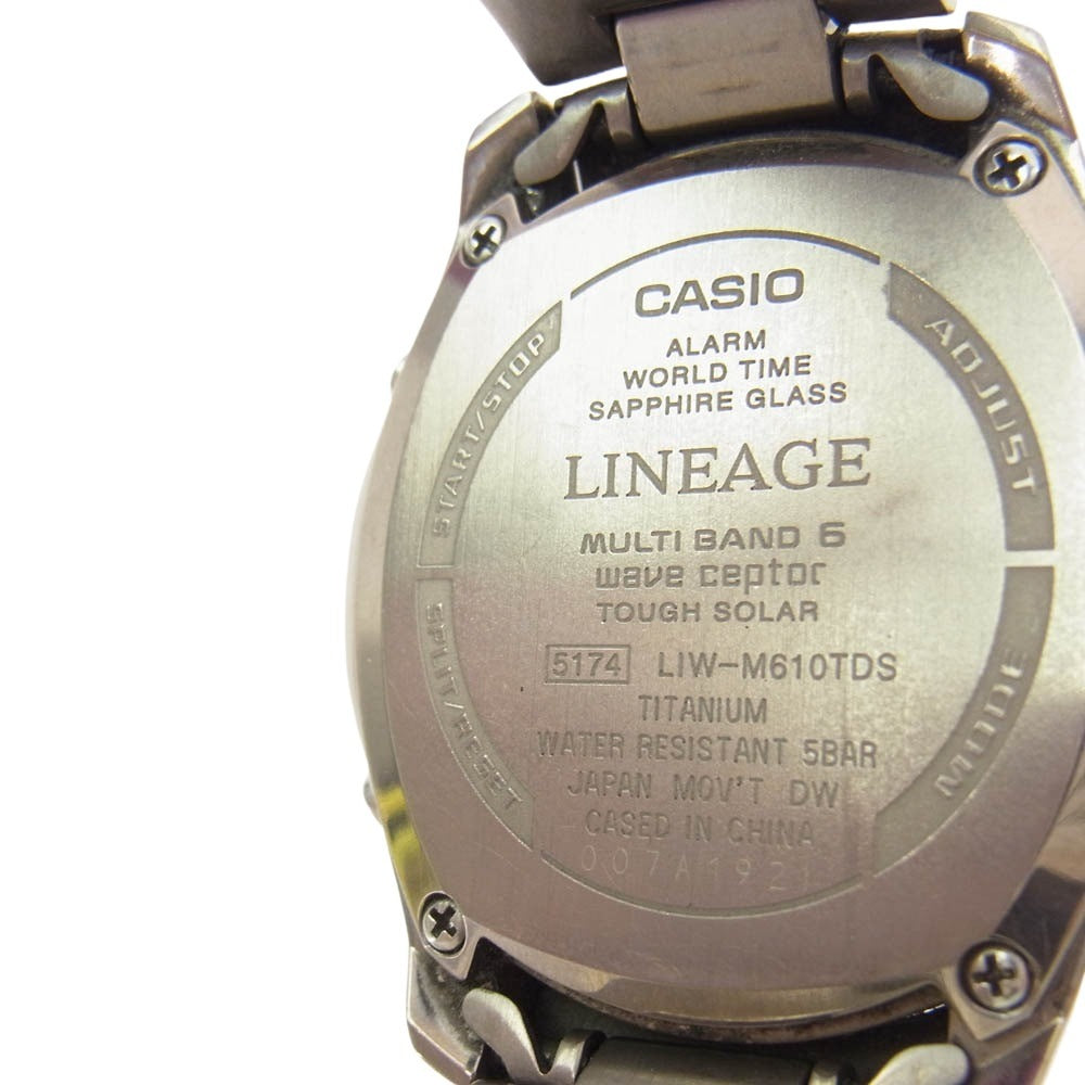 CASIO カシオ LIW-M610TDS LINEAGE リニエージ 腕時計 ウォッチ シルバー系【中古】