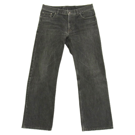 LOUIS VUITTON ルイ・ヴィトン ロゴ刺繍 デニム パンツ グレー系 ブラック系 42【中古】