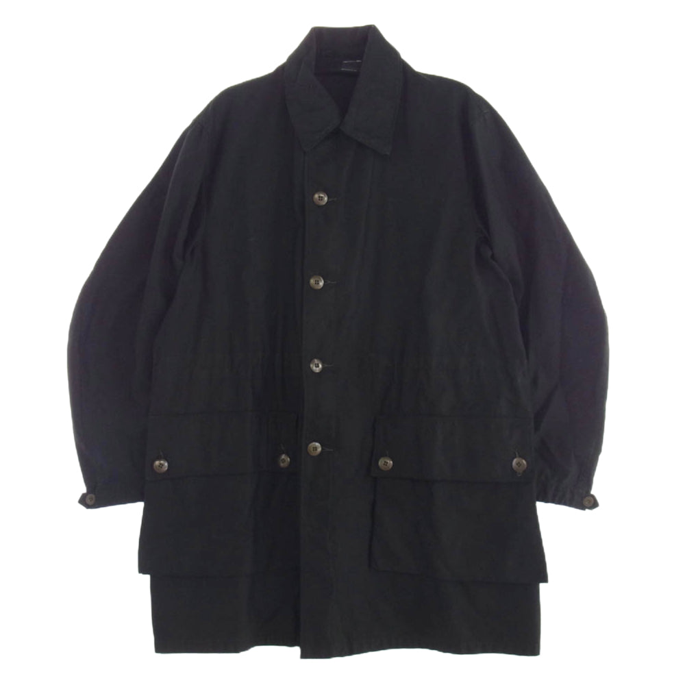 ミリタリー スウェーデン軍 M-59 フィールド ジャケット コート ブラック 後染め ブラック系 C48【中古】