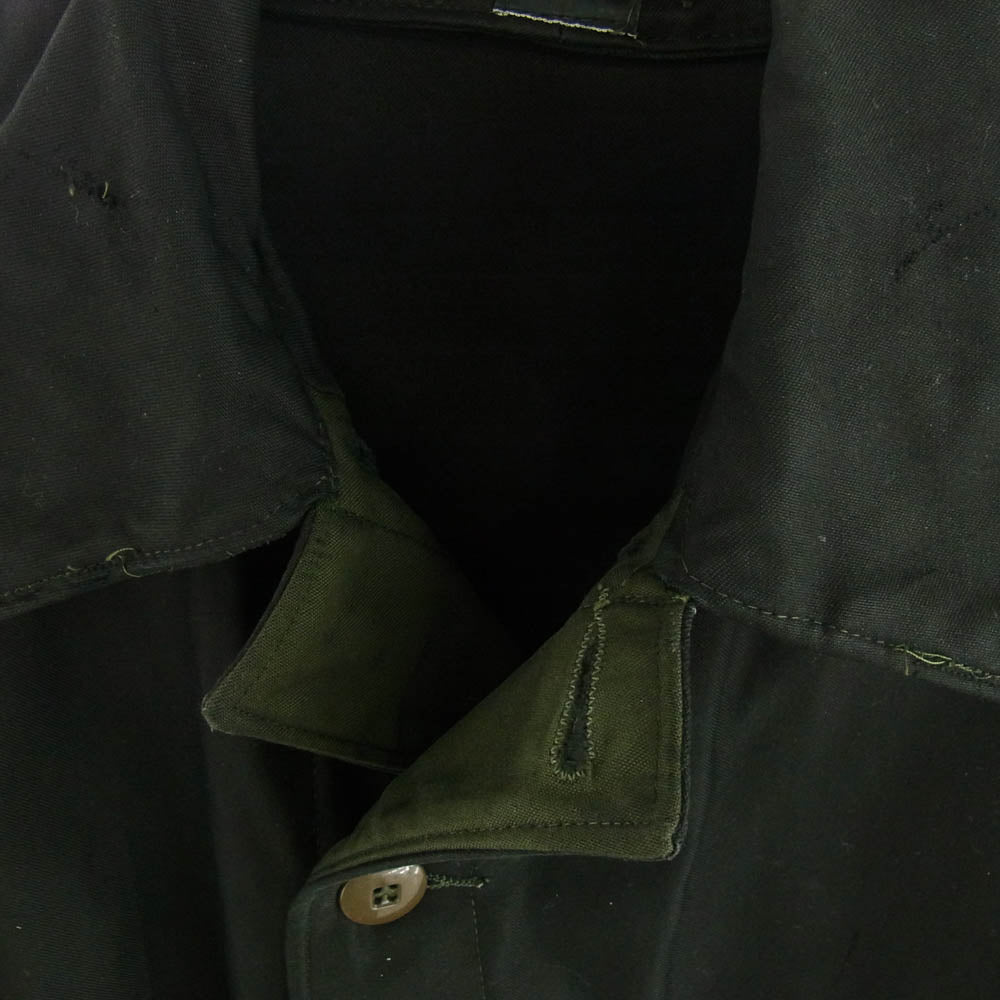 ミリタリー スウェーデン軍 M-59 フィールド ジャケット コート ブラック 後染め ブラック系 C48【中古】