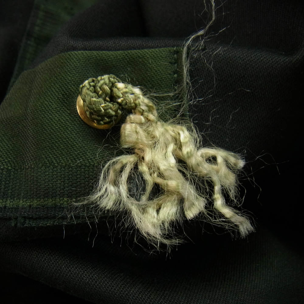 ミリタリー スウェーデン軍 M-59 フィールド ジャケット コート ブラック 後染め ブラック系 C48【中古】