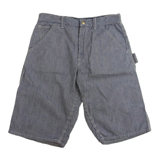 ジョーマッコイ by The REAL McCOY'S 746 8HOUR UNION WORK SHORTS ヒッコリーストライプ ペインター  ショーツ インディゴブルー系 30【中古】