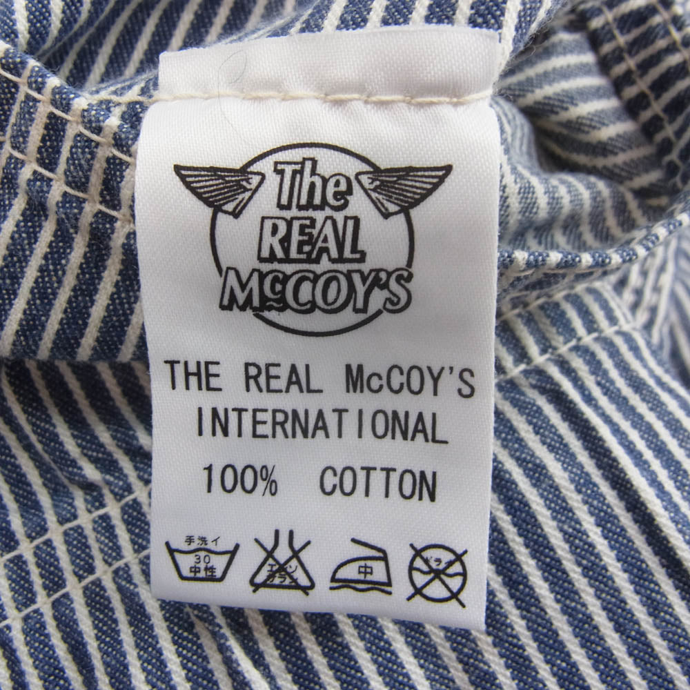 ジョーマッコイ by The REAL McCOY'S 746 8HOUR UNION WORK SHORTS ヒッコリーストライプ ペインター  ショーツ インディゴブルー系 30【中古】