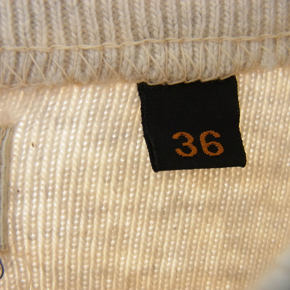 FREEWHEELERS フリーホイーラーズ POWER WEAR リブ編み 長袖 カットソー フロント プリント グレー グレー系 36【中古】