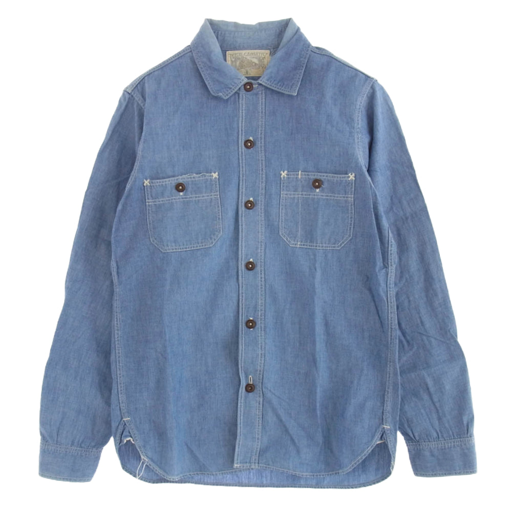 FREEWHEELERS フリーホイーラーズ シャンブレー ワーク シャツ 長袖 インディゴブルー系【中古】
