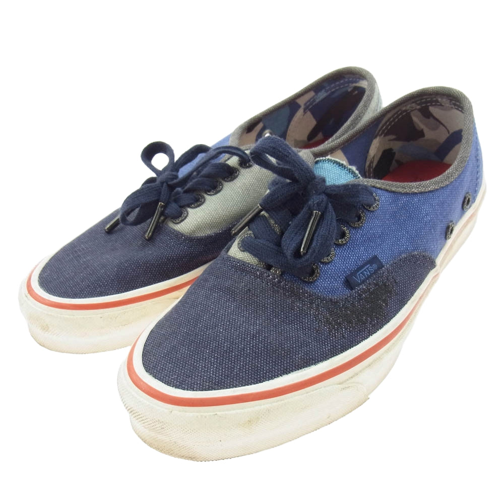 Nigel Cabourn ナイジェルケーボン × VANS バンズ OG AUTHENTIC LX オーセンティック ローカット スニーカー インディゴブルー系 26cm【中古】