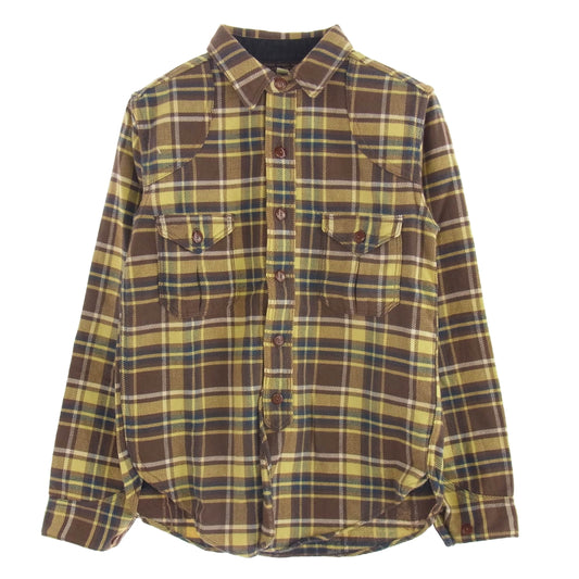 FREEWHEELERS フリーホイーラーズ チェック柄 長袖 シャツ マルチカラー系 ブラウン系 イエロー系 14【中古】