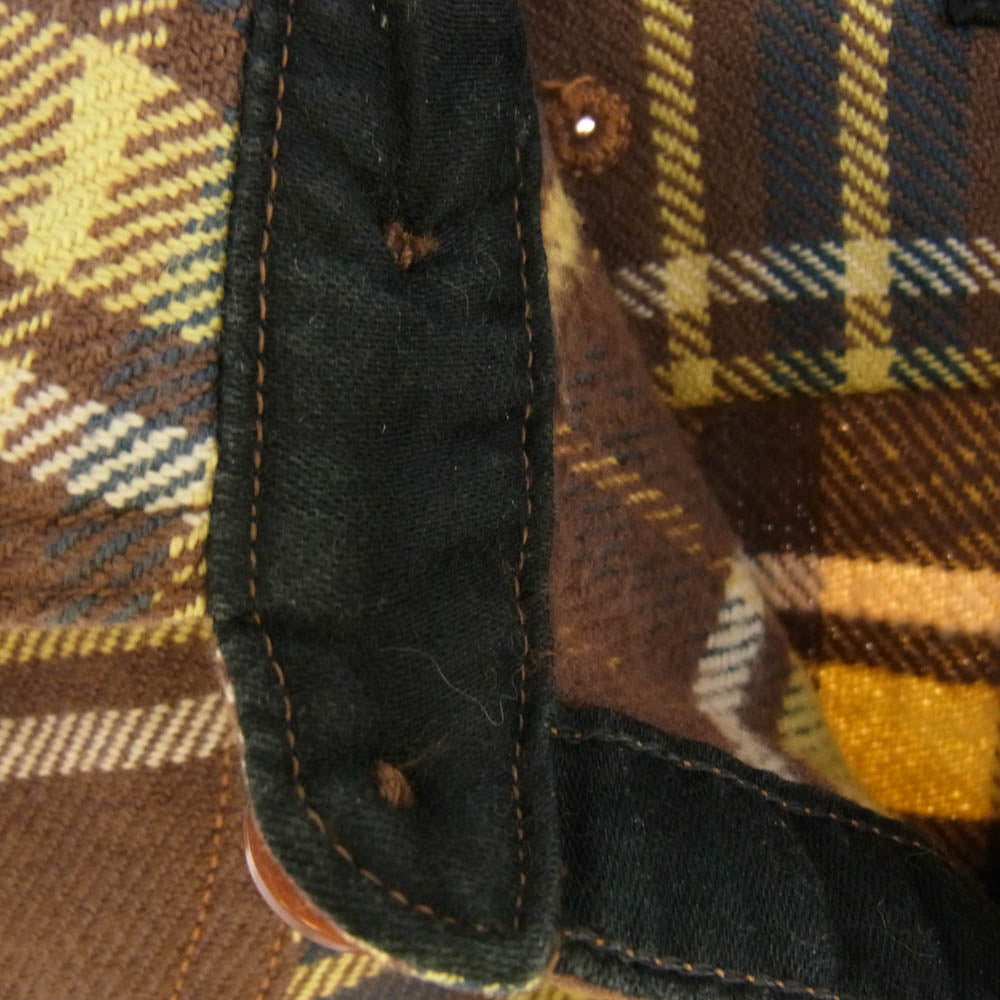 FREEWHEELERS フリーホイーラーズ チェック柄 長袖 シャツ マルチカラー系 ブラウン系 イエロー系 14【中古】