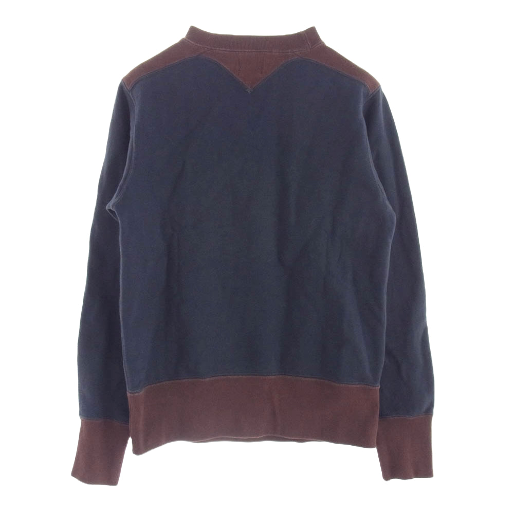 FREEWHEELERS フリーホイーラーズ POWER WEAR スウェット シャツ 裏起毛 ダークネイビー系 ブラウン系 36【中古】