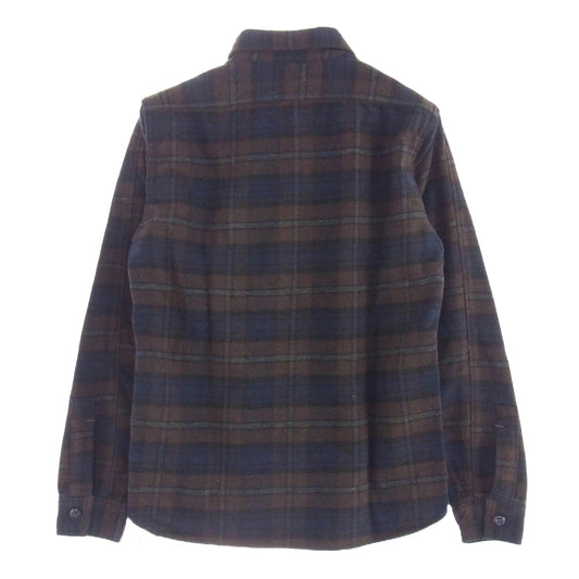 FREEWHEELERS フリーホイーラーズ ウール チェック柄 シャツ 長袖 ブラウン系 ネイビー系 14【中古】