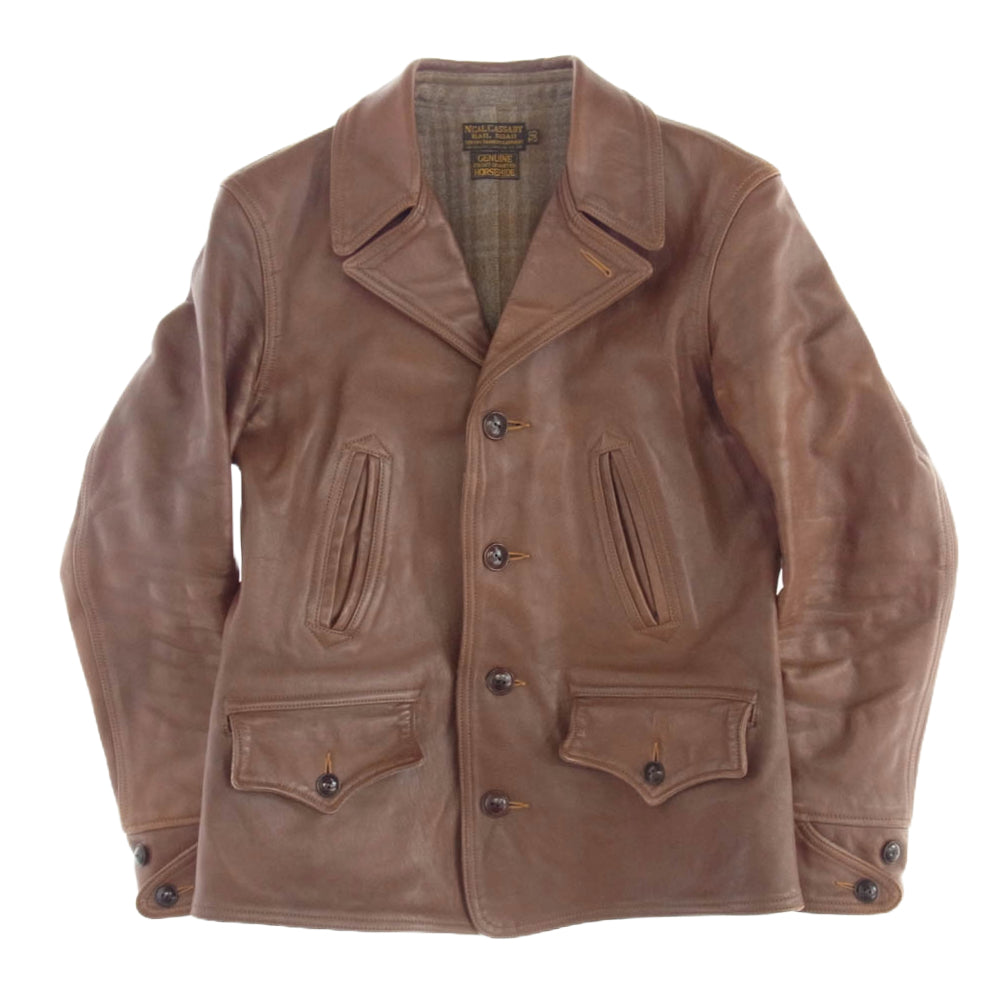 FREEWHEELERS フリーホイーラーズ SWITCHYARD COAT スイッチヤード コート レザー ジャケット ブラウン系 36【中古】