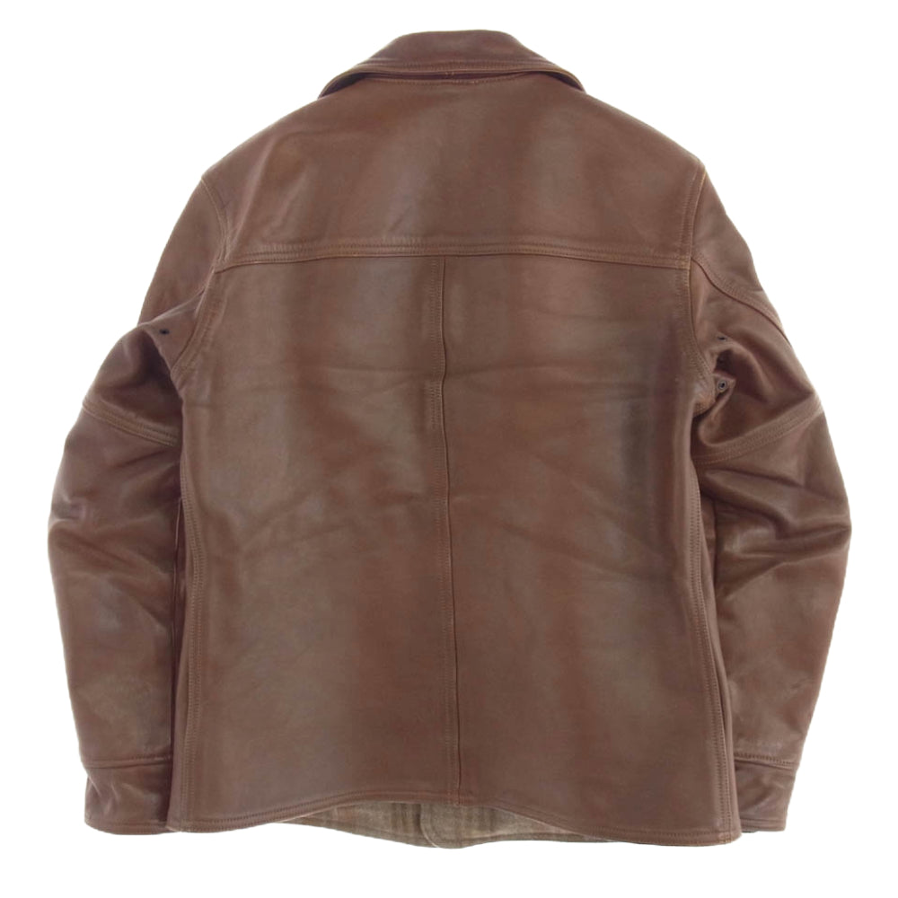 FREEWHEELERS フリーホイーラーズ SWITCHYARD COAT スイッチヤード コート レザー ジャケット ブラウン系 36【中古】