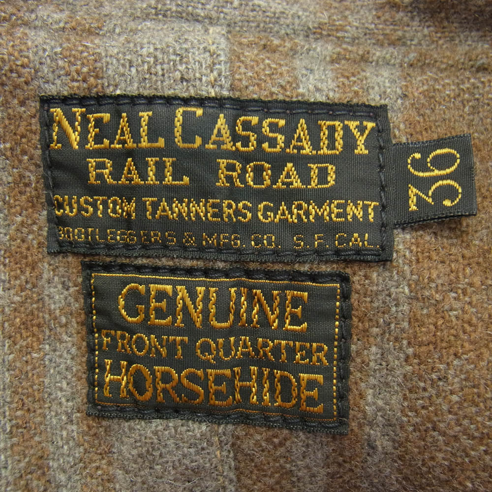 FREEWHEELERS フリーホイーラーズ SWITCHYARD COAT スイッチヤード コート レザー ジャケット ブラウン系 36【中古】