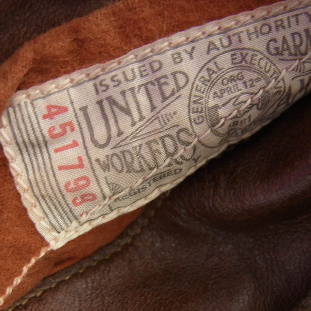 FREEWHEELERS フリーホイーラーズ SWITCHYARD COAT スイッチヤード コート レザー ジャケット ブラウン系 36【中古】