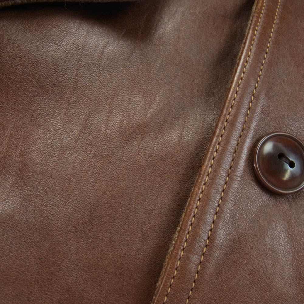 FREEWHEELERS フリーホイーラーズ SWITCHYARD COAT スイッチヤード コート レザー ジャケット ブラウン系 36【中古】