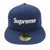 Supreme シュプリーム × NEW ERA ニューエラ Mesh Box Logo Cap メッシュ ボックス ロゴ キャップ ネイビー系 57.7cm【美品】【中古】