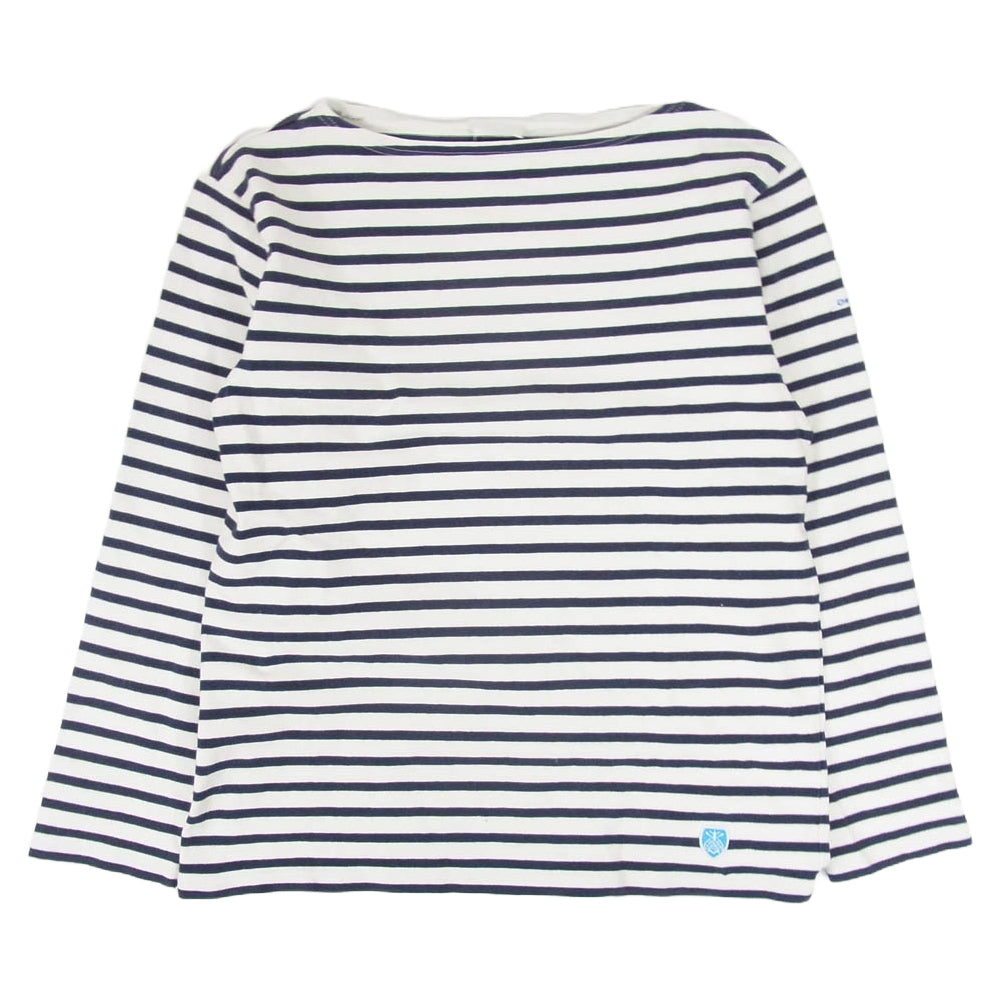 ORCIVAL オーシバル 937576 ボーダー 長袖 Tシャツ カットソー バスクシャツ ネイビー系 サイズ表記無【中古】