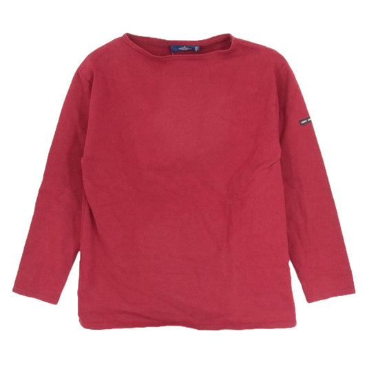 SAINT JAMES セントジェームス 長袖 Tシャツ カットソー バスクシャツ レッド エンジ系 M【中古】