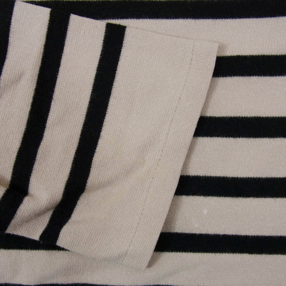 ORCIVAL オーシバル 2151739 ボーダー 長袖 Tシャツ カットソー バスクシャツ ベージュ ブラック系 サイズ表記無【中古】