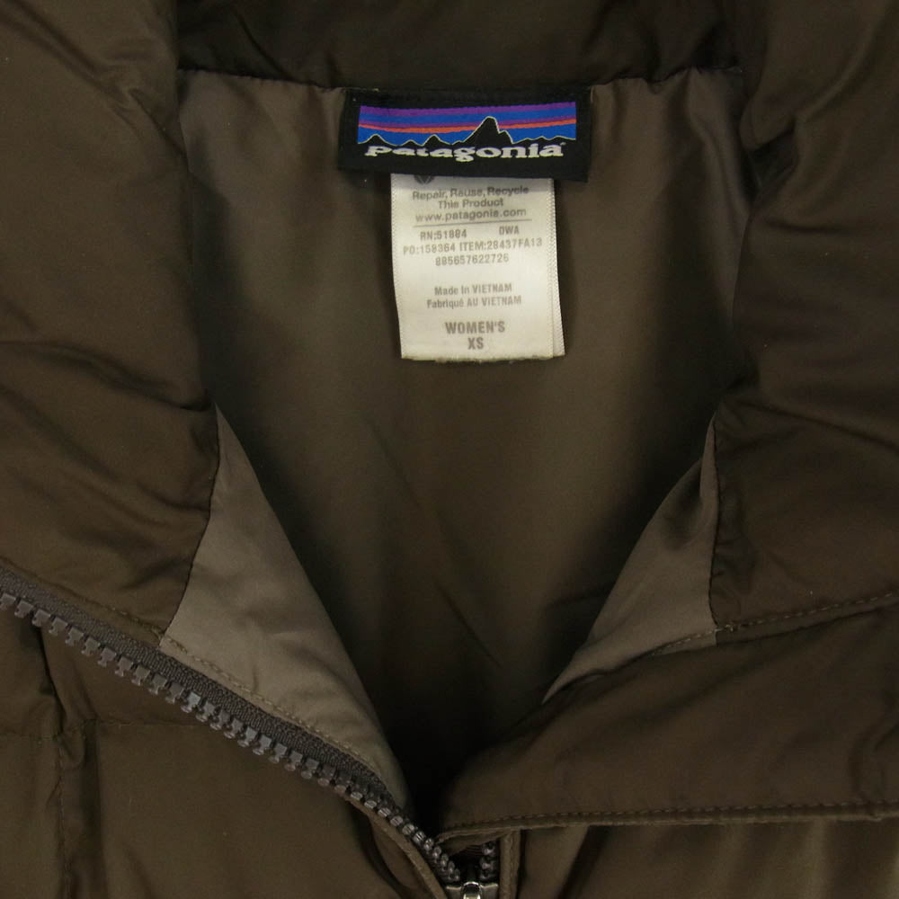 patagonia パタゴニア 28437FA13 ダウン ロング コート カーキ系 XS【中古】
