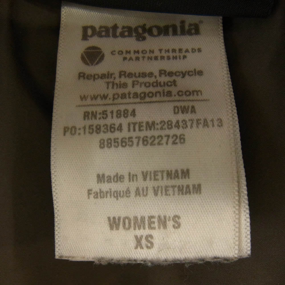 patagonia パタゴニア 28437FA13 ダウン ロング コート カーキ系 XS【中古】