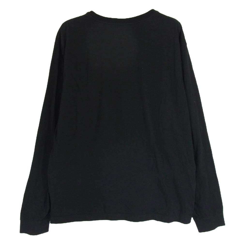 Yohji Yamamoto ヨウジヤマモト 22SS WILD SIDE ワイルドサイド WIND AND SEA  ウィンダンシー Signature-style logo Long Sleeve T-shirt シグネイチャー スタイル ロゴ ロング スリーブ Tシャツ ブラック系 3【中古】