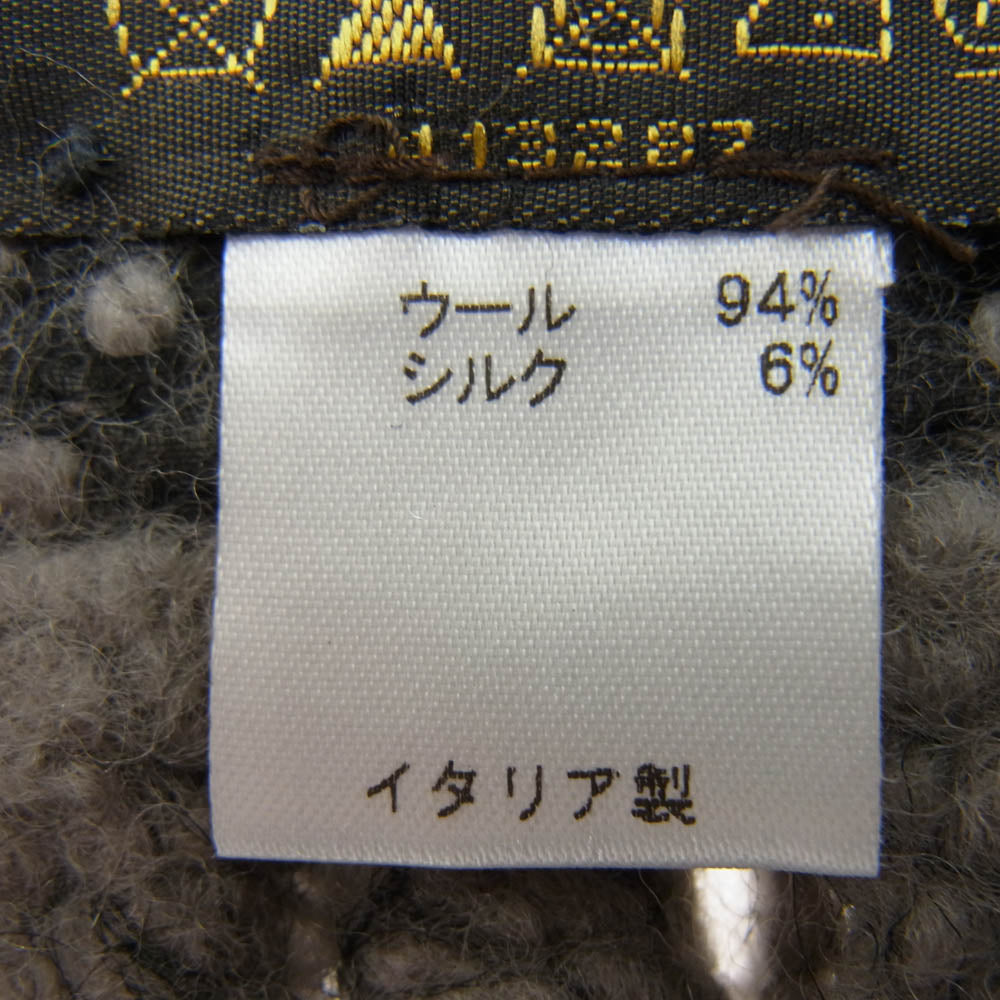 LOUIS VUITTON ルイ・ヴィトン エシャルプ ロゴマニア グリペルル モノグラム 総柄 ウール シルク マフラー グレー系【中古】