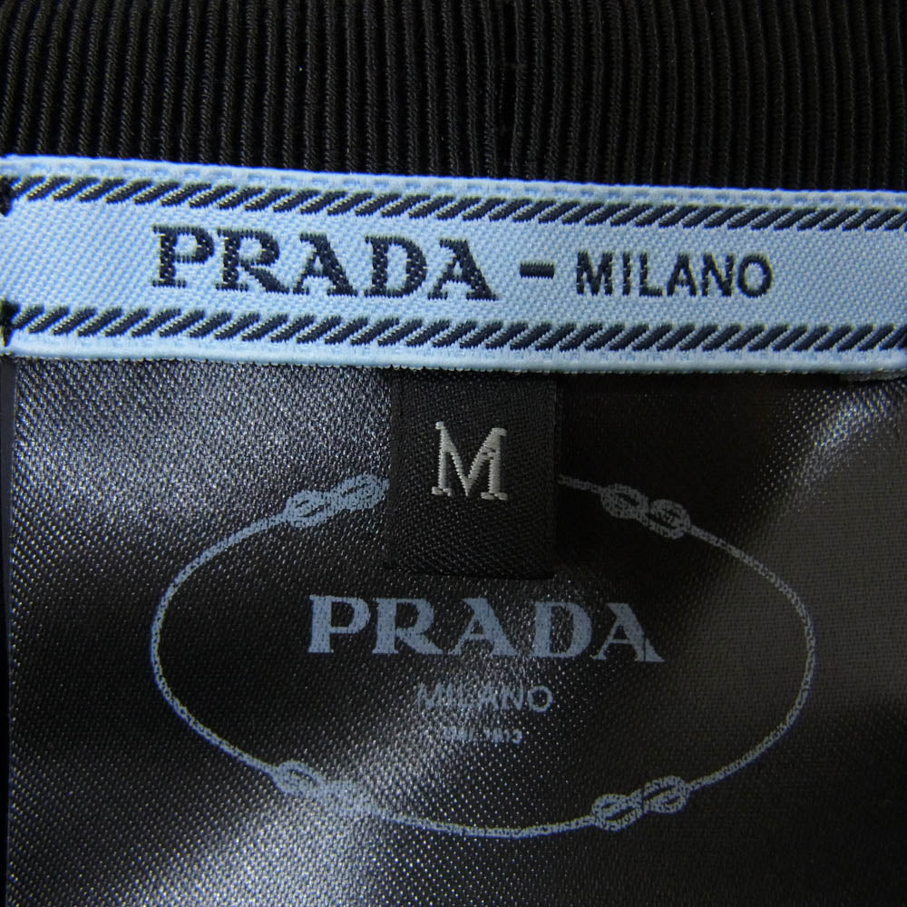 PRADA プラダ 1HC137 Re-Nylon 三角 ロゴプレート バケット ハット ブラック系 M【美品】【中古】