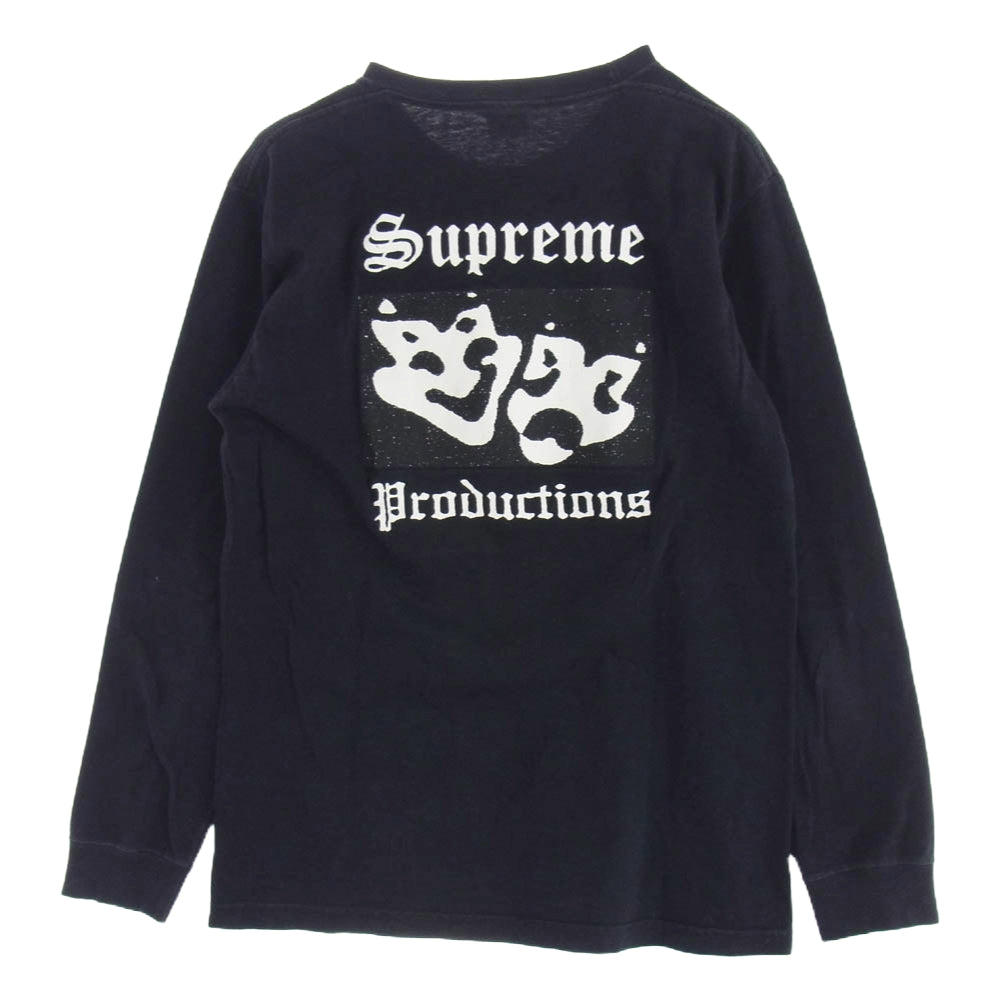 Supreme シュプリーム 16SS Productions L/S Tee プロダクション ロゴ クルーネック 長袖 Tシャツ ブラック系 M ブラック系 M【中古】