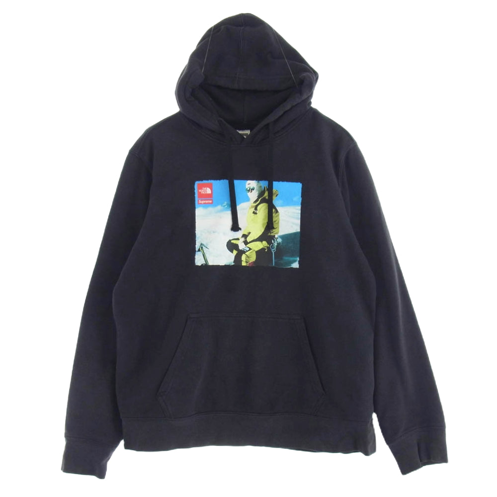 Supreme シュプリーム 18AW NT61801I × THE NORTH FACE ノースフェイス EXPEDITION PULLOVER プルオーバー スウェット パーカー フーディ ブラック系 M【中古】