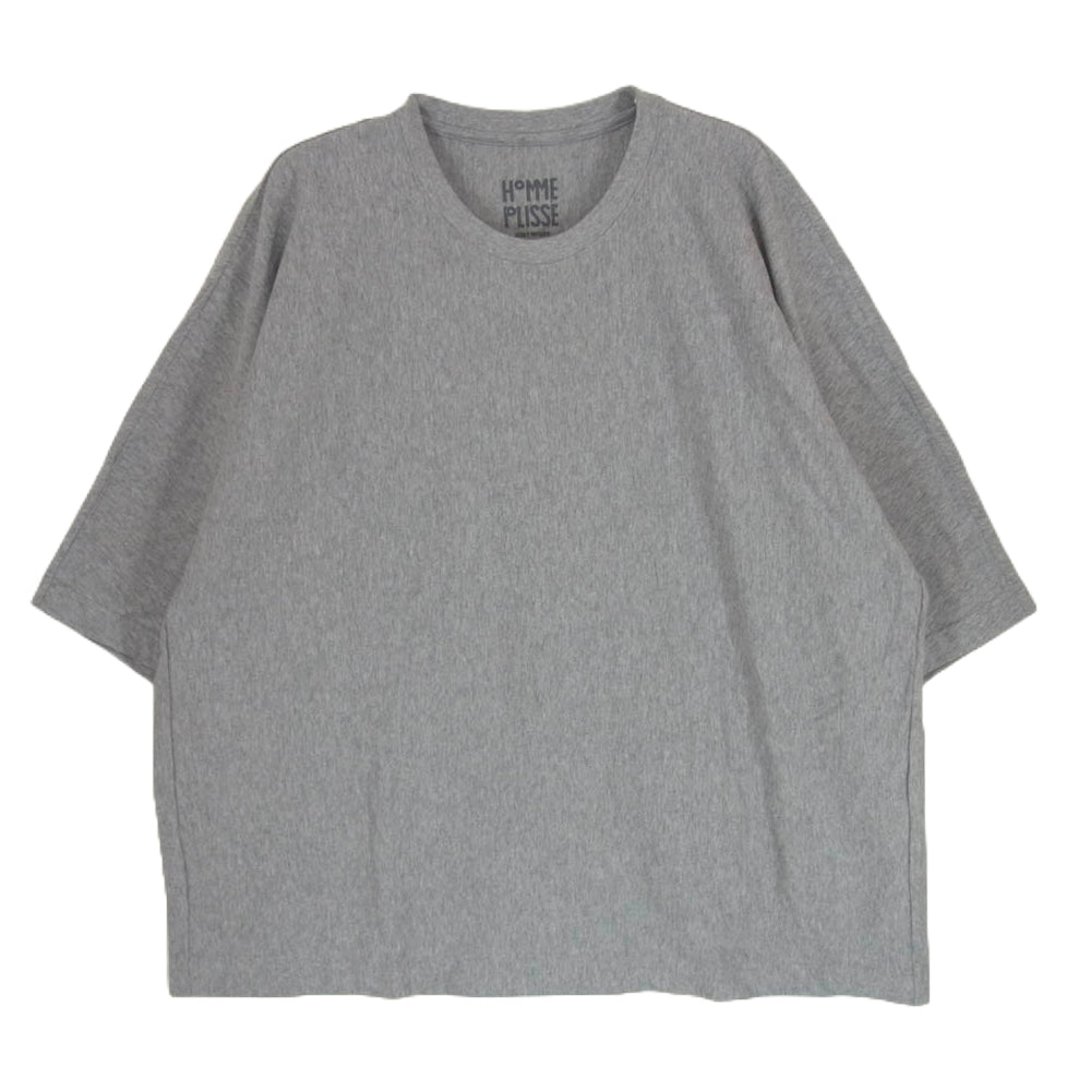 HOMME PLISSE ISSEY MIYAKE オム プリッセ イッセイミヤケ HP55JK310 RELEASE-T BASIC リリース クルーネック ベーシック 半袖 Tシャツ グレー系 3【極上美品】【中古】