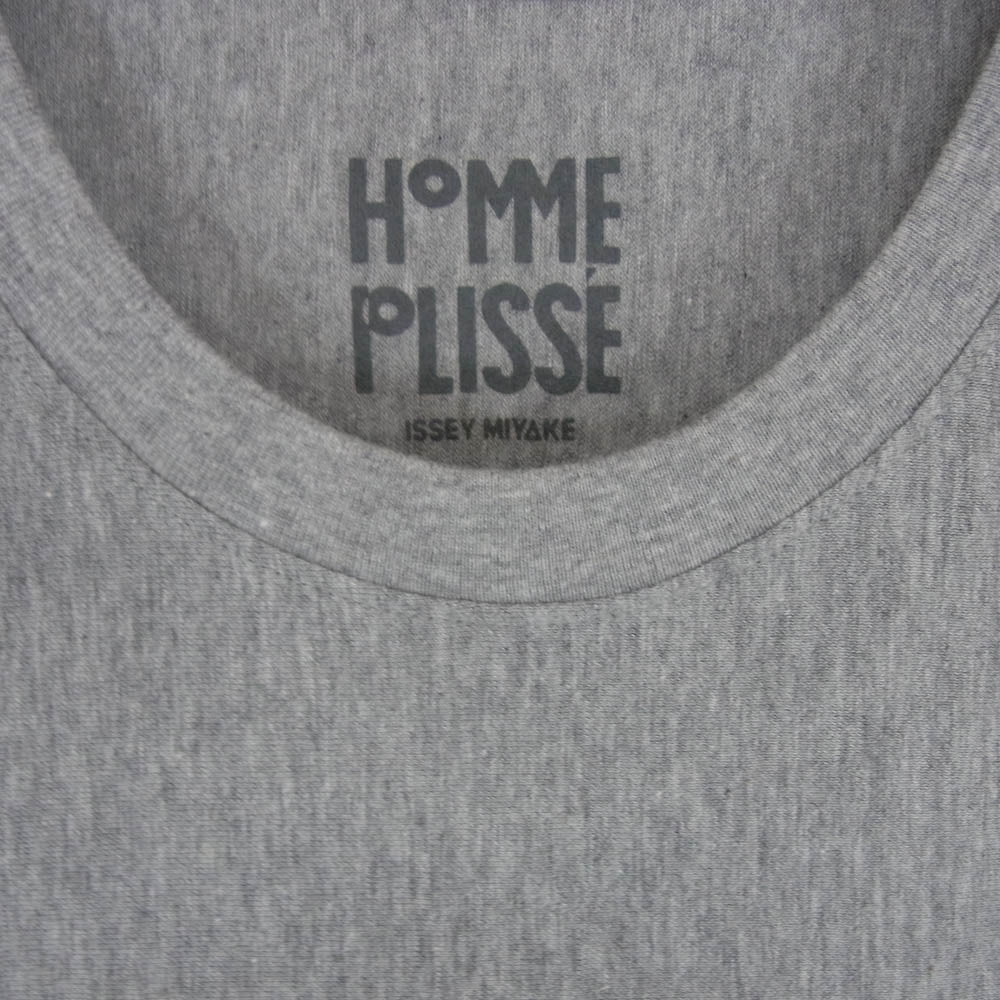 HOMME PLISSE ISSEY MIYAKE オム プリッセ イッセイミヤケ HP55JK310 RELEASE-T BASIC リリース クルーネック ベーシック 半袖 Tシャツ グレー系 3【極上美品】【中古】