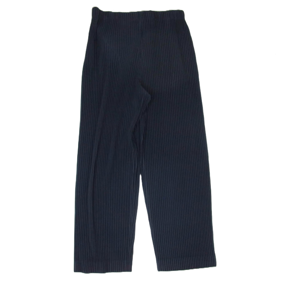 HOMME PLISSE ISSEY MIYAKE オム プリッセ イッセイミヤケ HP51JF104 TAILORED PLEATS PANTS プリーツ加工 テーラードプリーツ ストレートパンツ ネイビー系 2【中古】