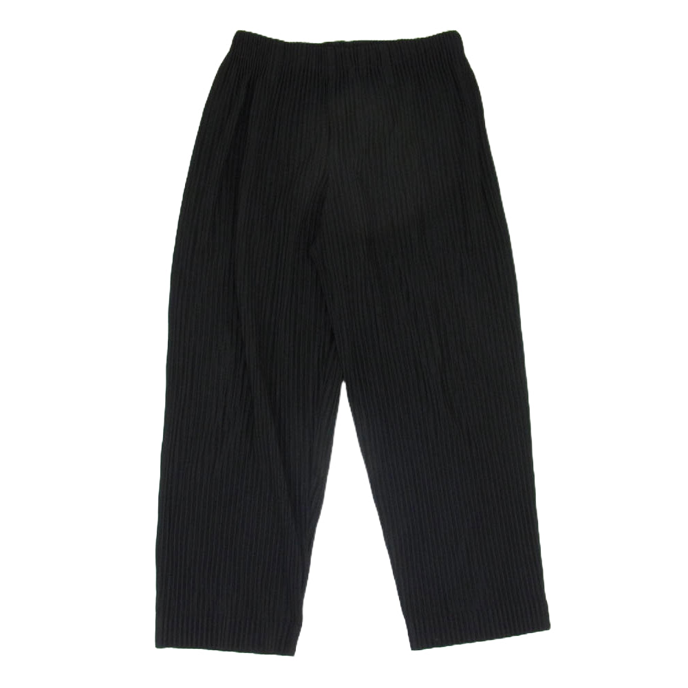 HOMME PLISSE ISSEY MIYAKE オム プリッセ イッセイミヤケ HP55JF003 TAILORED PLEATS PANTS プリーツ加工 テーラードプリーツ ストレートパンツ ブラック系 1【中古】