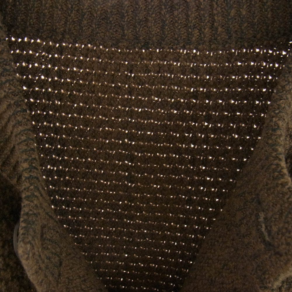 HOMME PLISSE ISSEY MIYAKE オム プリッセ イッセイミヤケ 24AW HP43KC220 RUSTIC KNIT ラスティックニット クルーネック カーディガン ブラウン系【美品】【中古】
