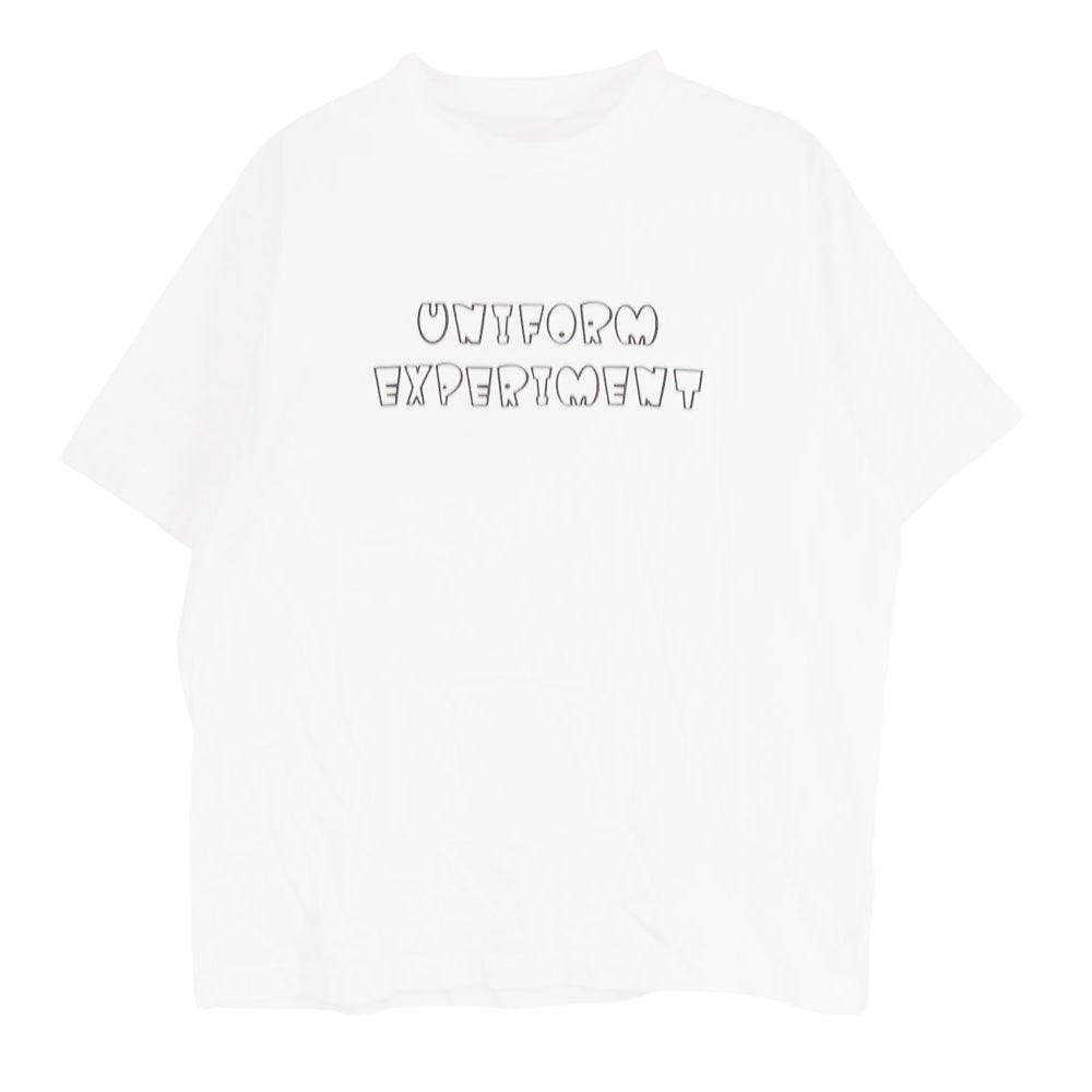 uniform experiment ユニフォームエクスペリメント UE-240016 AUTHENTIC LOGO TEE ロゴ 半袖 Tシャツ ホワイト系 2【美品】【中古】