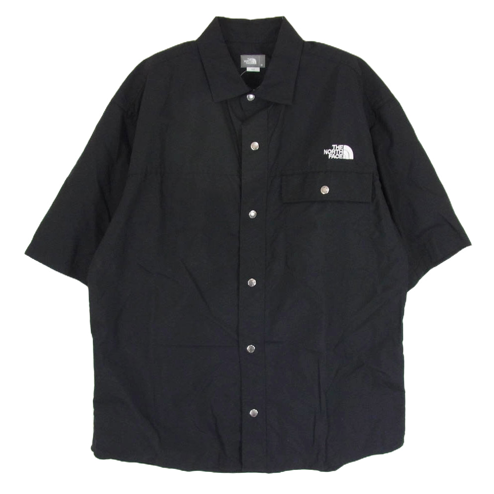 THE NORTH FACE ノースフェイス NR22331 S/S Nuptse Shirt ショートスリーブ 半袖 ヌプシシャツ ブラック系 M【中古】