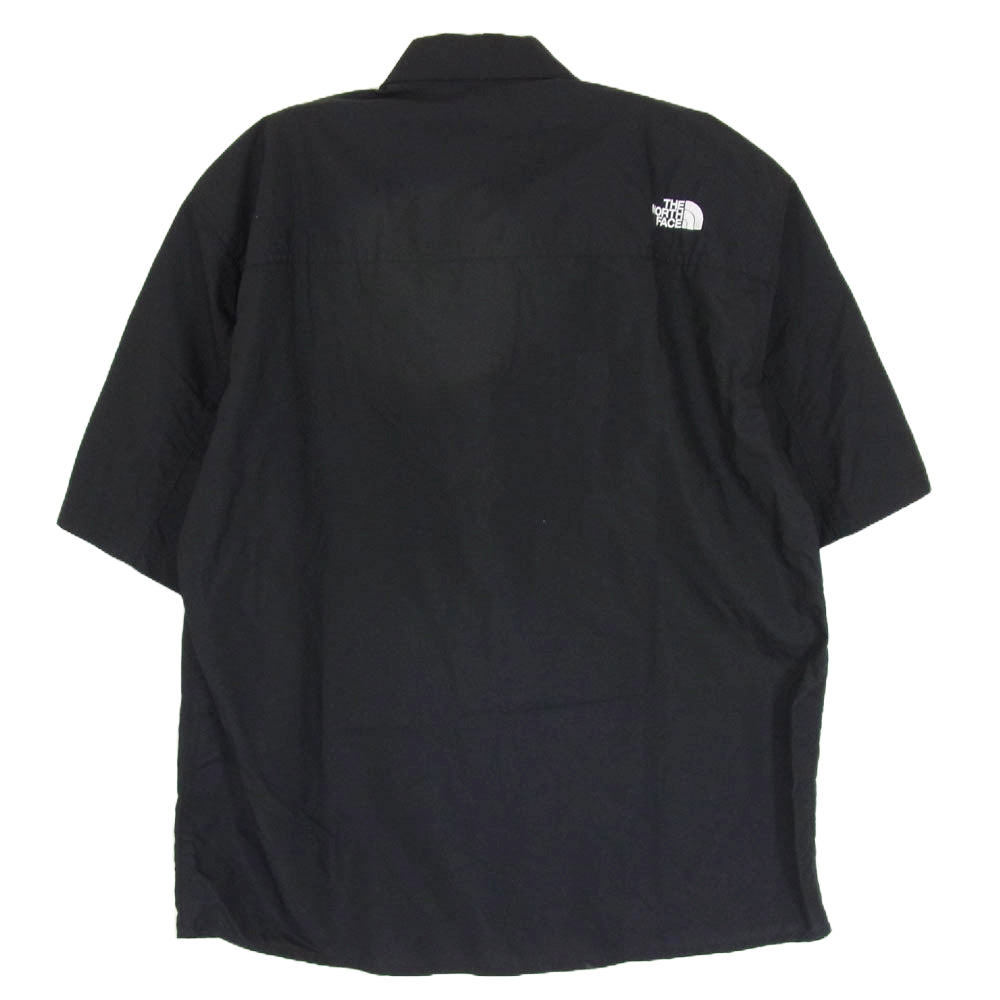 THE NORTH FACE ノースフェイス NR22331 S/S Nuptse Shirt ショートスリーブ 半袖 ヌプシシャツ ブラック系 M【中古】