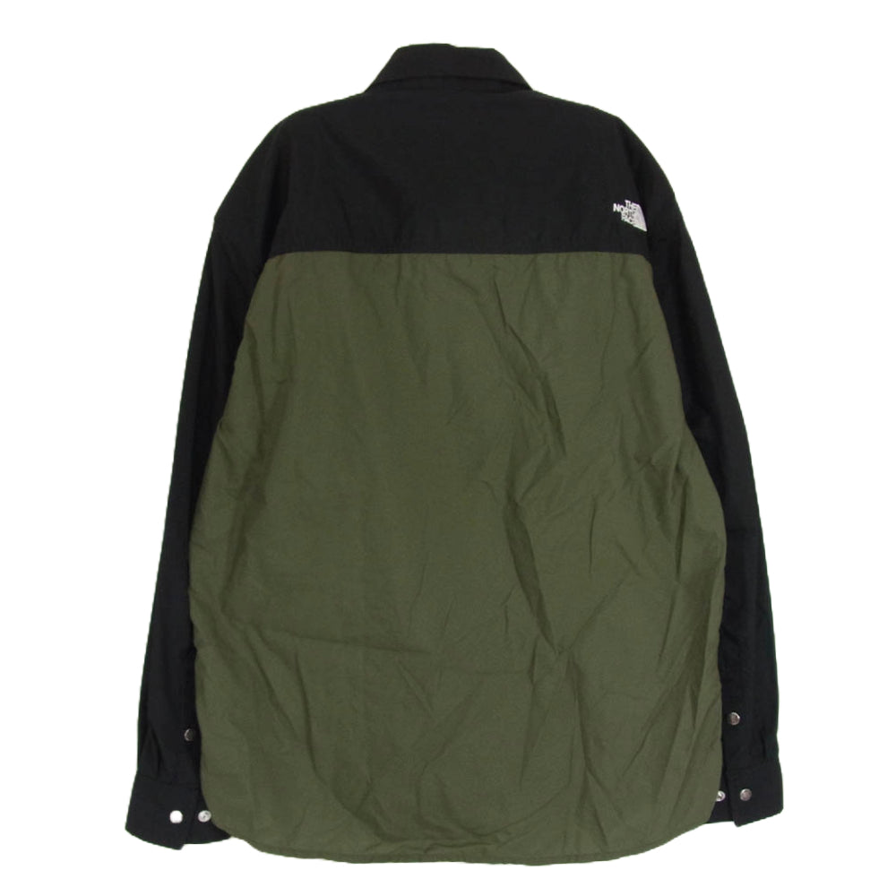 THE NORTH FACE ノースフェイス NR11961 L/S NUPTSE SHIRT ロングスリーブ 長袖 ヌプシ シャツ カーキ系 M【中古】